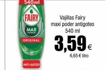 FROIZ Vajillas fairy maxi poder antigoteo oferta