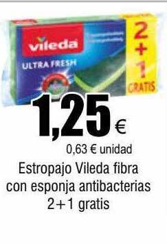 FROIZ Estropajo vileda fibra con esponja antibacterias oferta