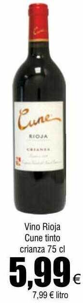 FROIZ Vino rioja cune tinto crianza oferta