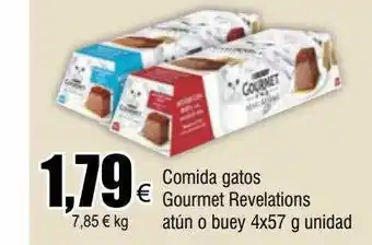 FROIZ Comida gatos gourmet revelations atún o buey oferta