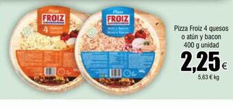 FROIZ Pizza froiz 4 quesos o atún y bacon oferta