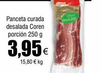 FROIZ Panceta curada desalada coren porción oferta