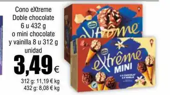 FROIZ Cono extreme doble chocolate o mini chocolate y vainilla oferta