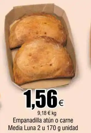 FROIZ Empanadilla atún o carne media luna oferta