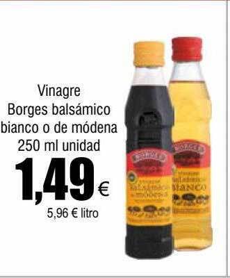 FROIZ Vinagre borges balsámico bianco o de módena oferta