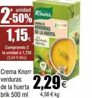 FROIZ Crema knorr verduras de la huerta oferta