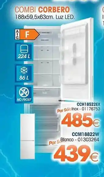Master Cadena Combi corbero cch18522ex o ccm18822w oferta