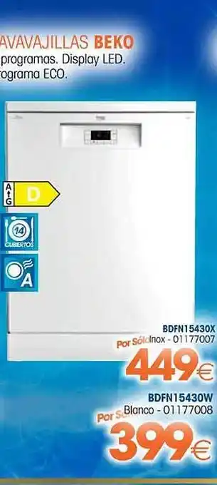 Master Cadena Lavavajillas beko bdfn15430x o 15430w oferta