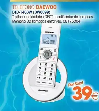 Teléfono daewood dtd-1400w (dw0099)