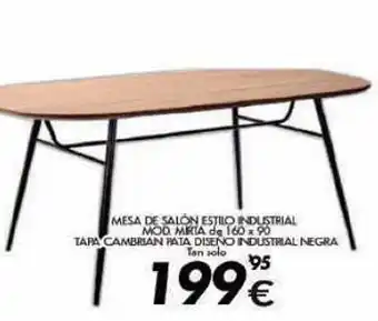 Konfortard Mesa de salón estilo industrial oferta