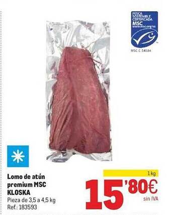 Makro Lomo de atún premium msc kloska oferta