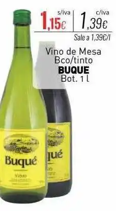 Vino de mesa bco-tinto buque bot.