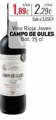 Cuevas Cash Vino rioja joven campo de gules bot. oferta