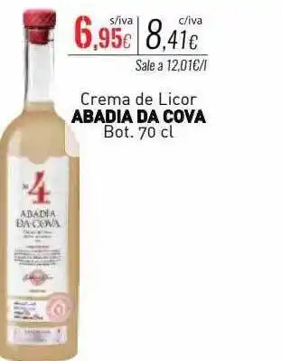 Cuevas Cash Crema de licor abadia da cova oferta