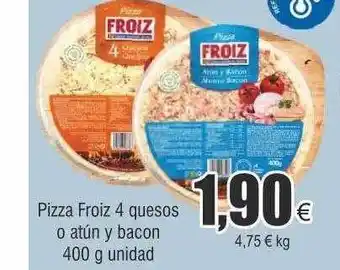 FROIZ Pizza froiz 4 quesos o atún y bacon oferta