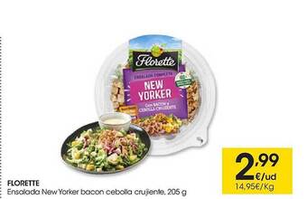 Eroski Florette ensalada new yorker bacon cebolla crujiente oferta