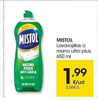 Eroski Mistol lavavajillas a mano ultra plus oferta