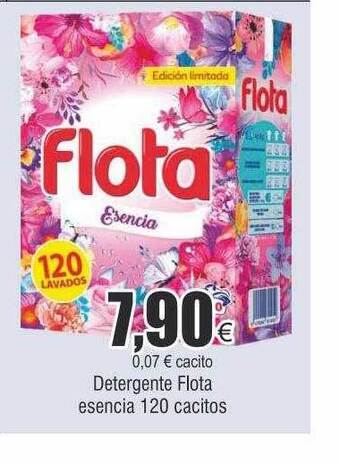 FROIZ Detergente flota esencia 120 cacitos oferta