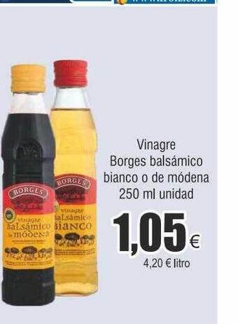 FROIZ Vinagre borges balsámico bianco o de módena oferta