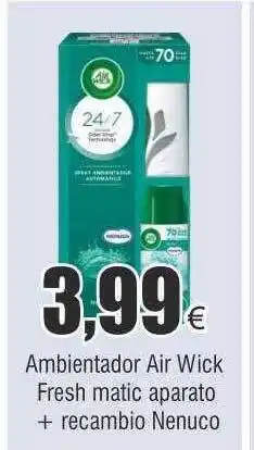 FROIZ Ambientador air wick fresh matic aparato +recambio nenuco oferta