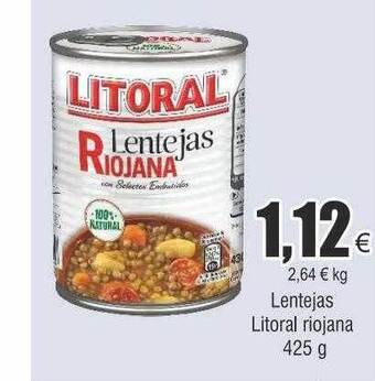 FROIZ Lentejas litoral riojana oferta