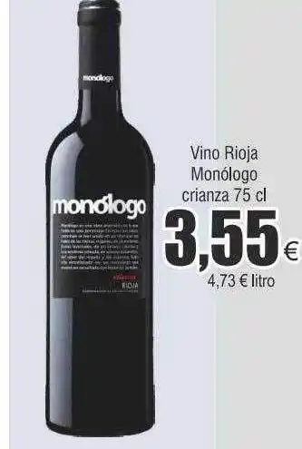 FROIZ Vino rioja monólogo crianza oferta