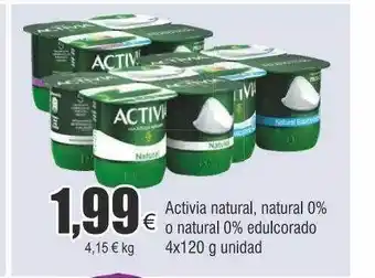 FROIZ Activia natural, natural 0% o natural 0% edulcorado oferta