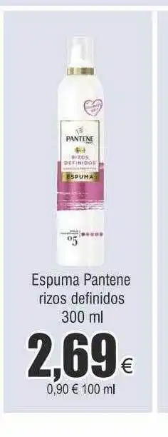 FROIZ Espuma pantene rizos definidos oferta