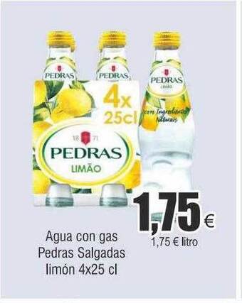 FROIZ Agua con gas pedras salgadas limón oferta