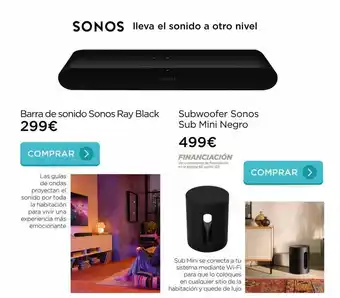 Barra de sonido sonos ray black subwoofer sonos sub mini negro
