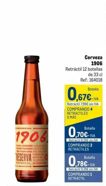 Makro Cerveza 1906 retráctil 12 botellas oferta