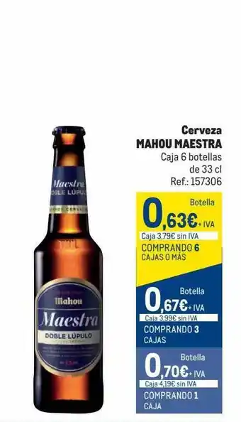 Makro Cerveza mahou maestra caja 6 botellas oferta