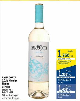 Makro Rama corta d.o. la mancha blanco verdejo oferta