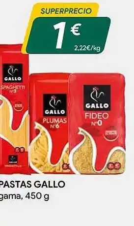 Masymas Pasta gallo gama oferta