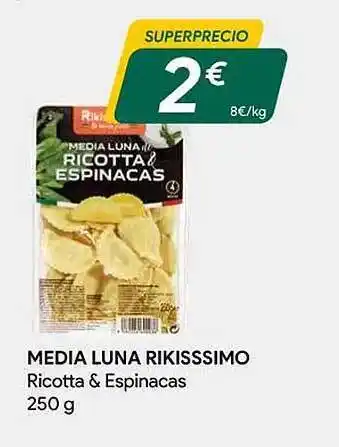 Masymas Media luna rikisssimo ricotta & espinacas oferta