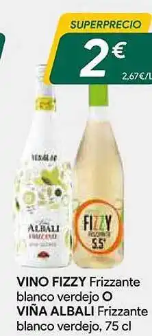 Masymas Vino fizzy frizzante blanco verdejo o viña albali frizzante blanco verdejo oferta