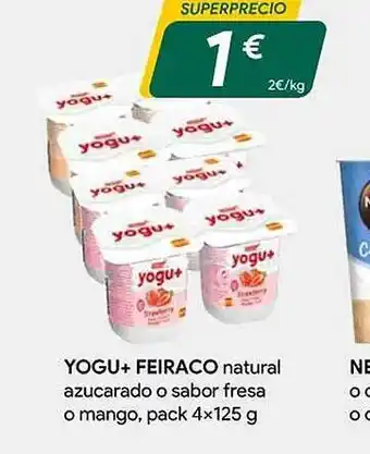 Masymas Yogu+ feiraco natural azucarado o sabor fresa o mango pack 4 oferta