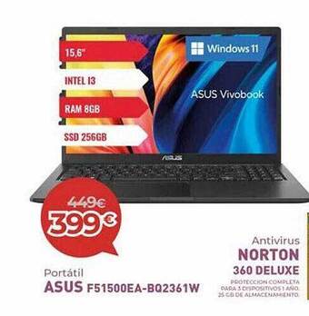 Mi electro Portátil asus f51500ea-bq2361w oferta