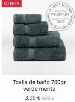 Tramas+ La a merc mejo ercado relación calidad premium luxury cotton 100% 130 મત toalla de baño 700gr verde menta 3,99 € 4 oferta