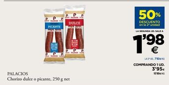 BM Supermercados Chorizo palacios oferta