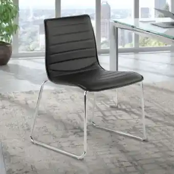 Ofiprix Silla confidente cube patín negro oferta