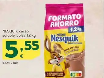 HiperDino Nesquik cacao soluble, bolsa oferta