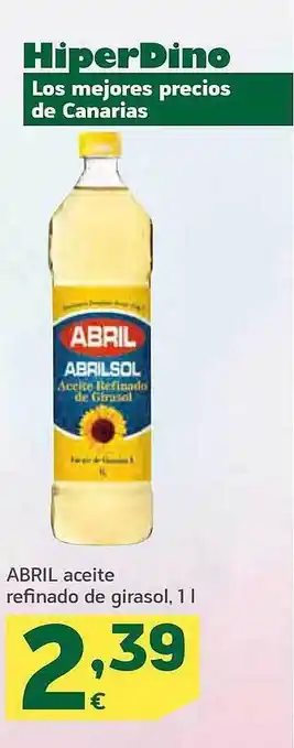 HiperDino Abril aceite refinado de girasol oferta