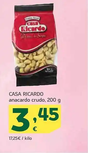 HiperDino Casa ricardo anacardo crudo oferta