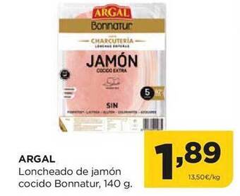 Alimerka Argal loncheado de jamón cocido bonnatur oferta