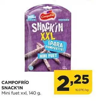 Alimerka Campofrío snack'in mini fuet oferta