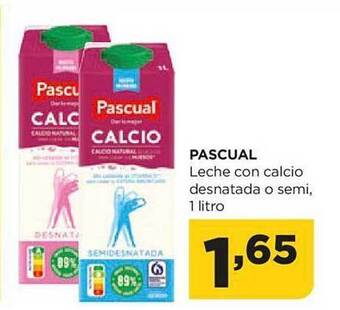 Alimerka Pascual leche con calcio desnatada o semi oferta