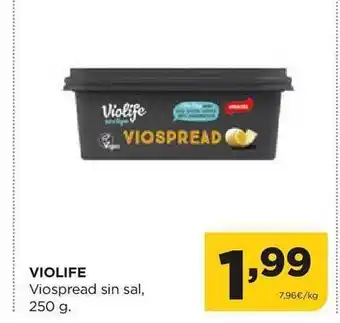 Alimerka Violife viospread sin sal oferta