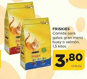 Alimerka Friskies comida para gatos gran menú buey o salmón oferta