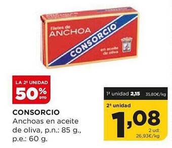 Alimerka Consorcio anchoas en aceite de oliva oferta
